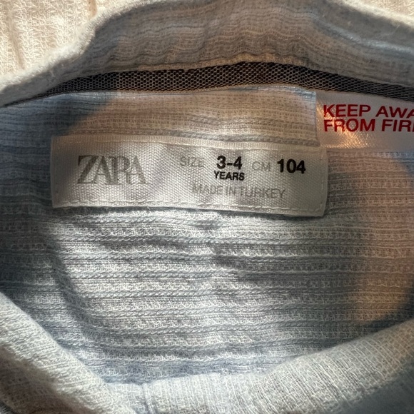 ZARA Bundle of 2 boys mandarin collar shirts. Sz 3-4T GUC - Picture 2 of 2